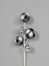 Ornament Ball Spray w/Buffalo Plaid - Black/White/Silver