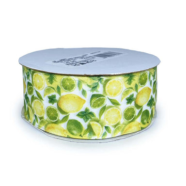 Wired Lemon Lime Ribbon - Green/Yellow