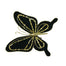 8.5 in Velvet Butterfly w/Clip - Emerald/Gold