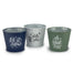Metal Xmas Pot w/'Oh What Fun' & 'Let It Snow'