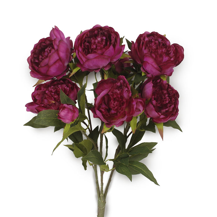 22" Polyester Peony Bush