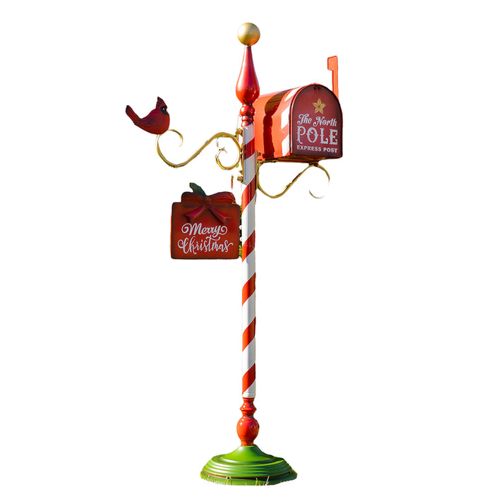 Standing Christmas Mailbox w/Sign