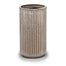 Stoneware Ribbed Cylinder Vase - Beige