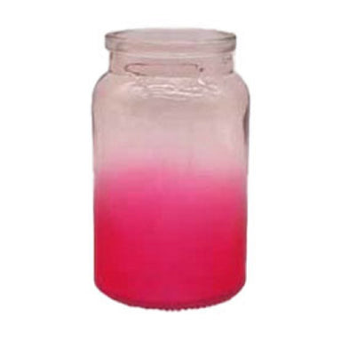 6.75 in Ombre Pink Leo Glass Vase