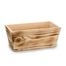 9 1/4" Rectangular Natural Wood Planter w/Burnt Finish