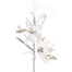 26" Velvet Glitter Poinsettia Swag - Ivory