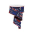 1.5 in Firecrackers Ribbon - Navy/Red/White