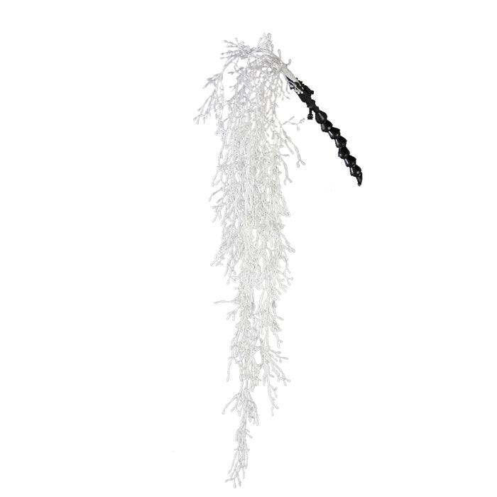 36" Twig Hanging Spray - White