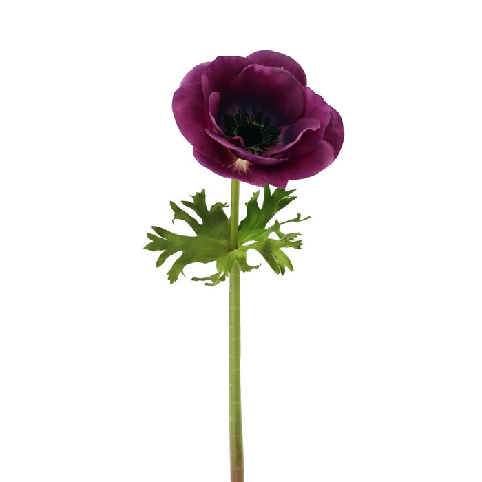 17.5" Natural Touch Poppy Anemone - French Purple
