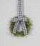 Small Leaves Wreath w/Black/White Buffalo Plaid Bow