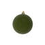 100 Mm Plastic Flocked Ball Ornament