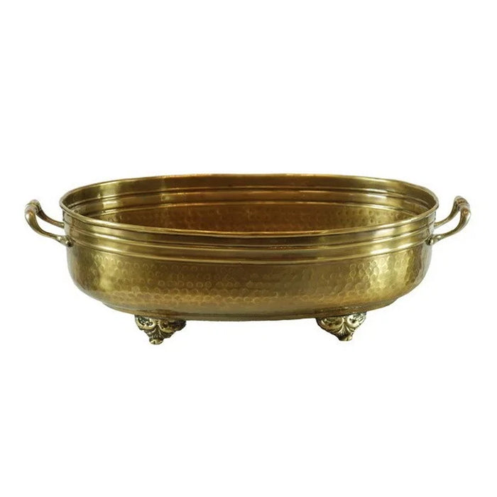 19" Brass Oval Planter
