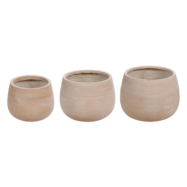 19" Calistoga Round Planter - Taupe