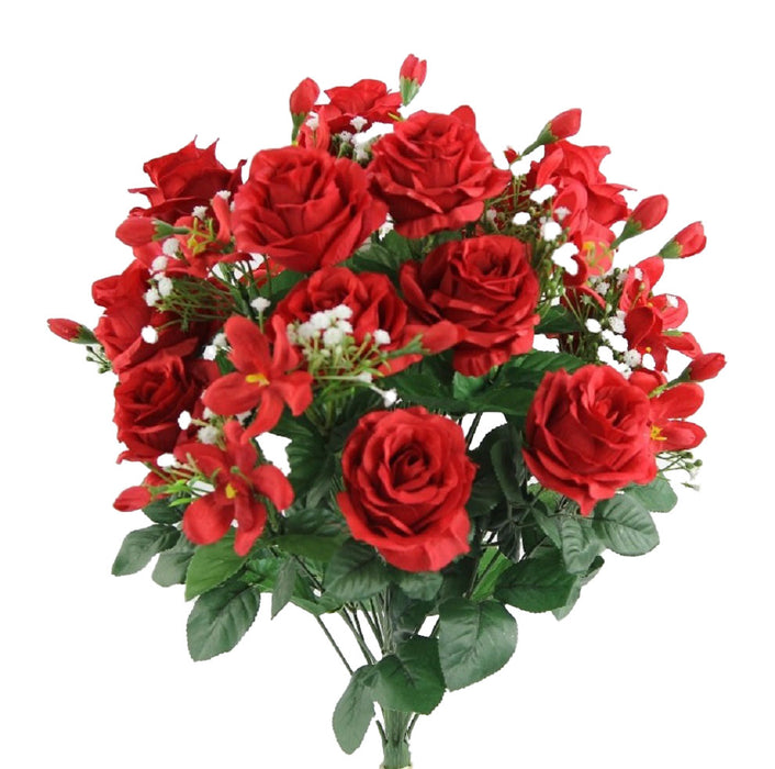 21" Roses Bush - Red