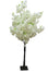 6' Polyester Peach Blossom Tree - White