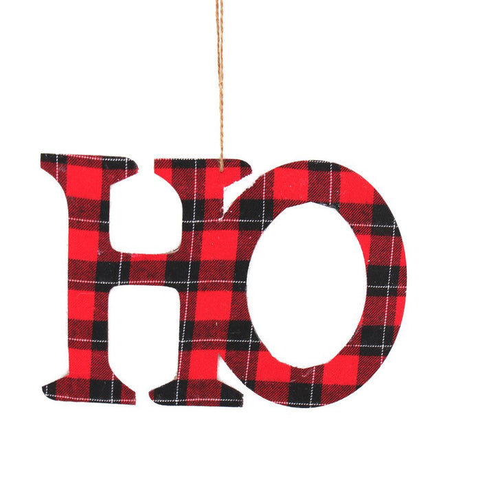 Hoho Plaid Ornament