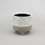 Stoneware Pot w/Feet And Black Speckles