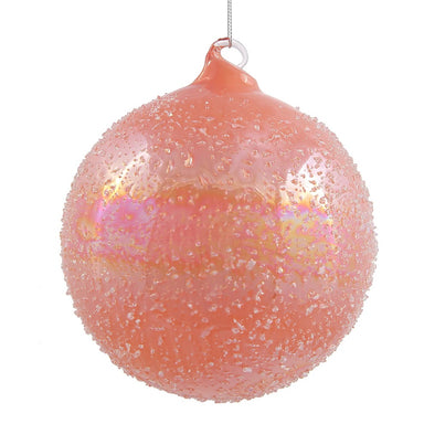 120Mm Beaded Ball Ornament - Terracotta