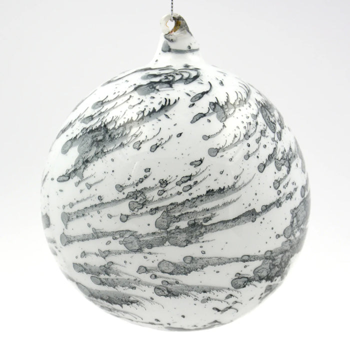 120 Mm Marble Glass Ball - White/Grey