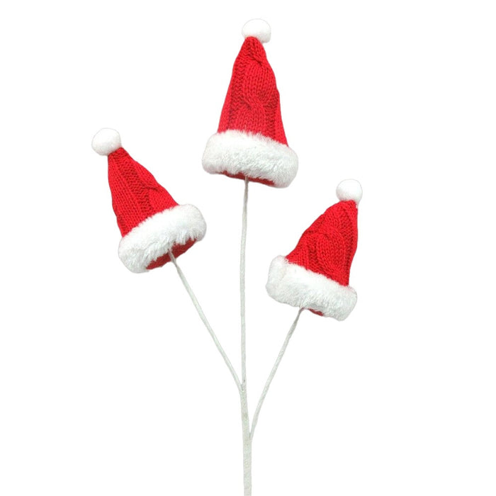 20 in Santa Hat Spray - Red/White
