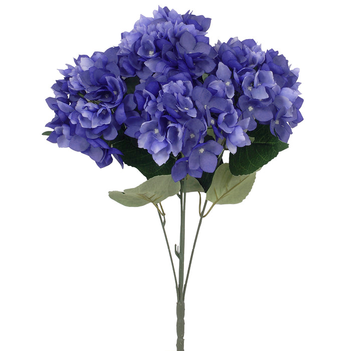 21" Polyester English Hydrangea Bush - Dark Blue