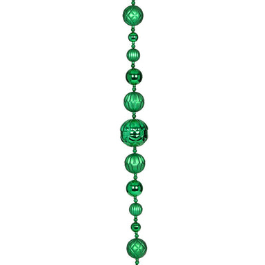 72 in Plastic Mixed Ball Garland - Green