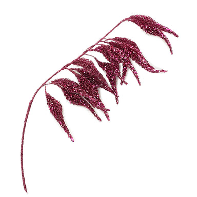 40" Glittered/Sequin Foxtail Spray - Cerise