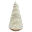 9" Yarn Wrap Christmas Cone Tree - White