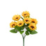 14"L Polyester Sm Sunflower Bush - Yellow