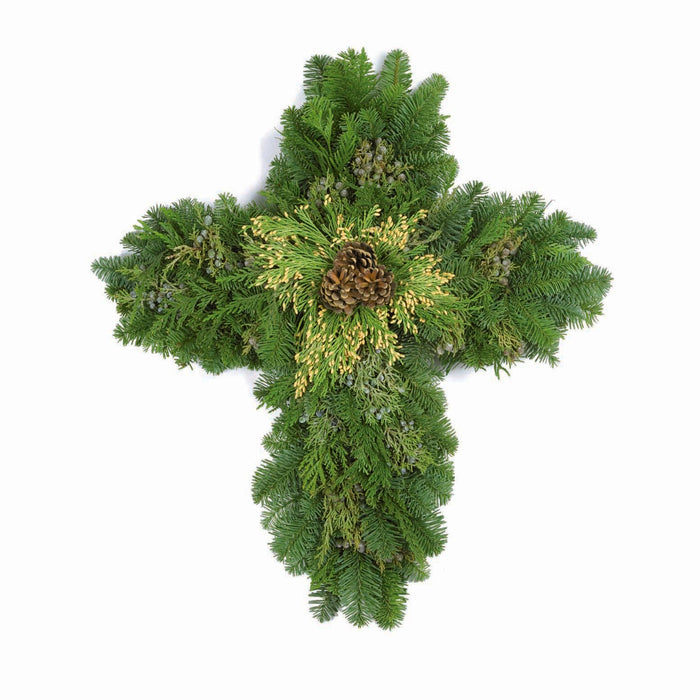 30" Evergreen Cross