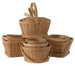 Stained set of 3 baskets