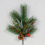 20" Long Needle Pine/Berries Spray - Red
