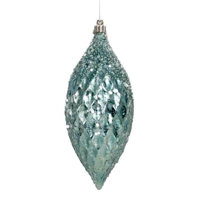 6 1/2 in Plastic Antique Diamond Finial Ornament