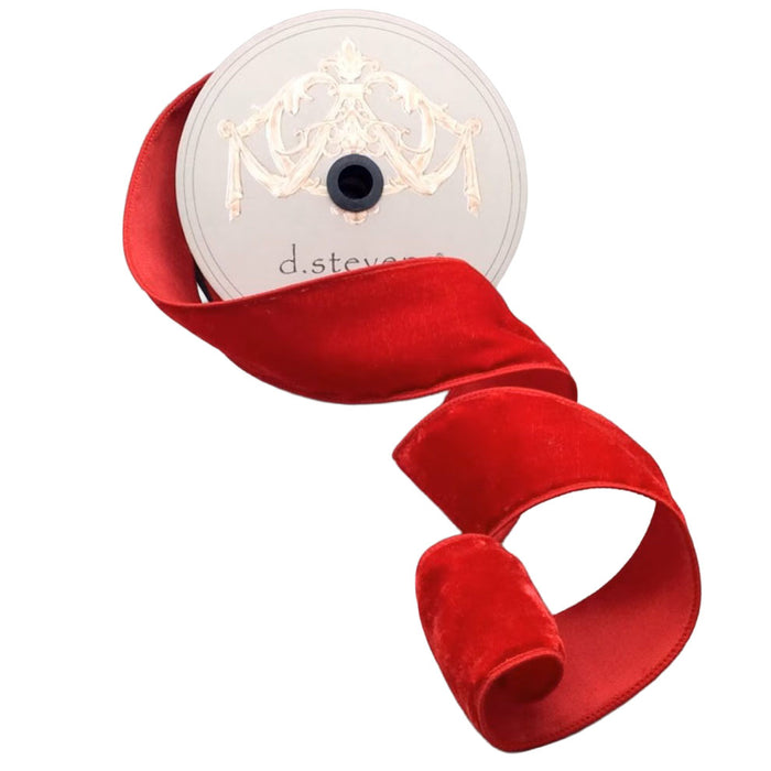2.5 in Jubilee Velvet Ribbon - Red