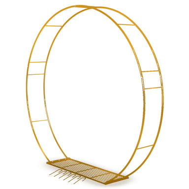 100" Metal Moon Gate Arch - Gold