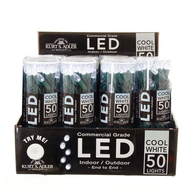 50 Light C3 Diamond LED Green Wire Light Set