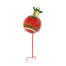 35.83 in Tall Red Christmas Ball Ornament Metal Garden Stake