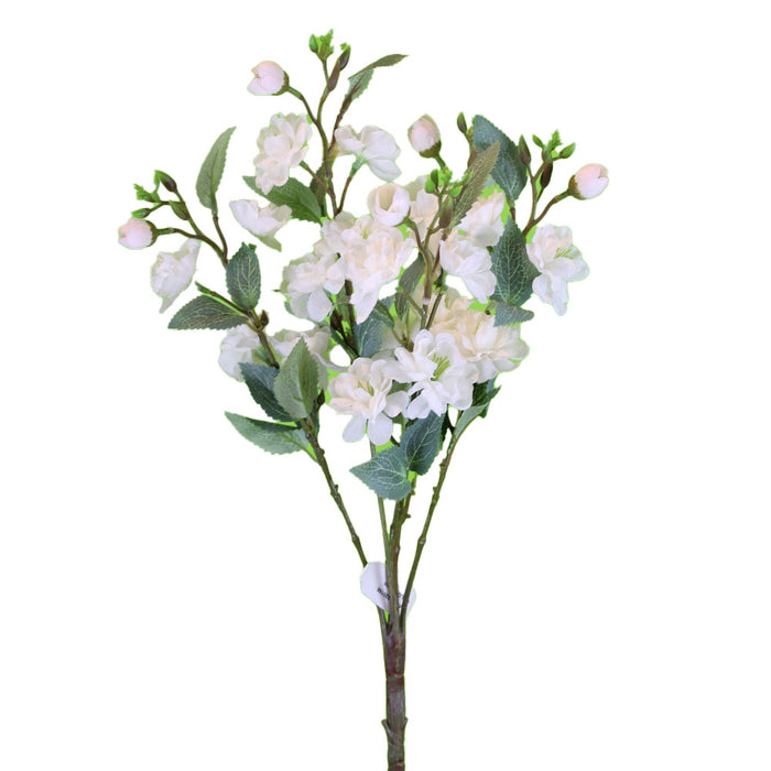 16.5 in Peach Blossom Bush - White