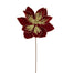 22 in Glitter Poinsettia Stem - Red/Gold