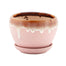 4.5" Drip Glaze Planter w/Saucer