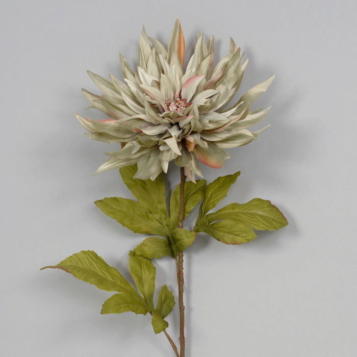 30" Polyester Flame Dahlia - Tea Green