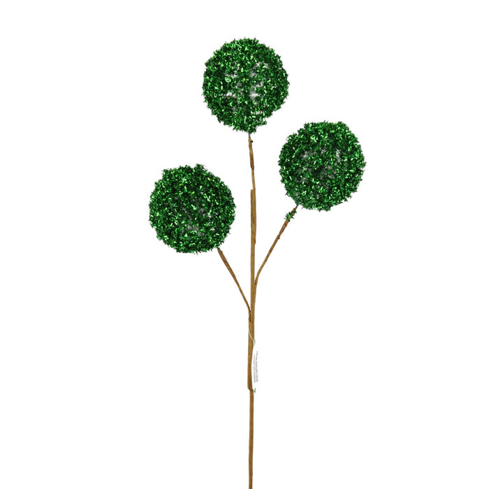 18 in Tinsel Ball Pick - Green