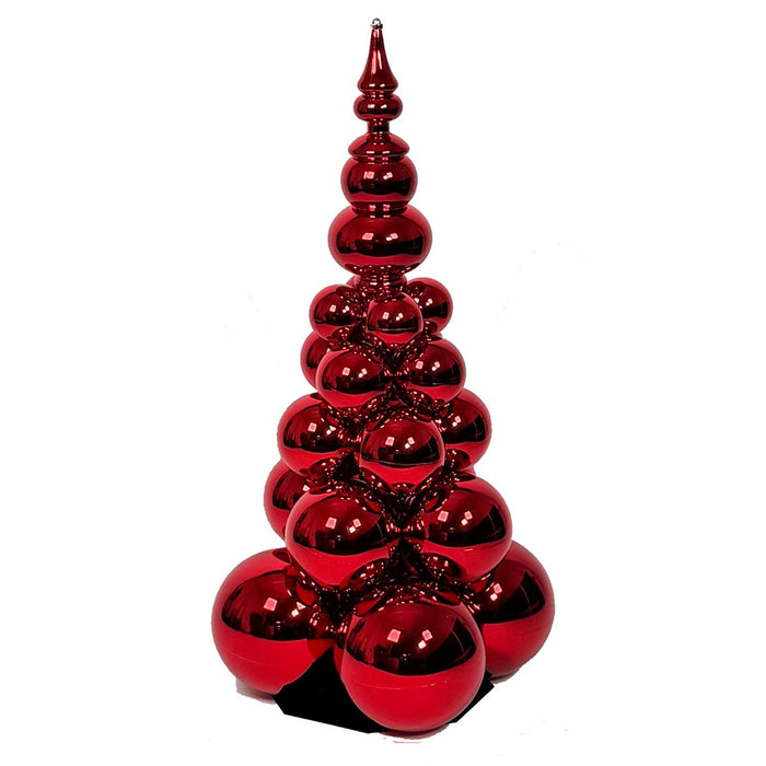 37 in Ornament Stack Tree - Red