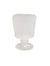 6" Frosted Glass Footed Vase White