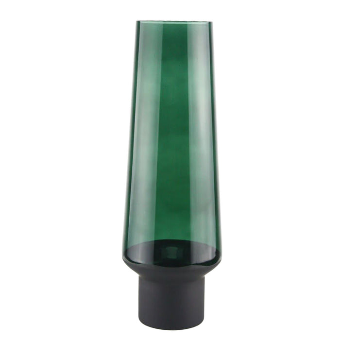 15.75" Smoked Vase - Green