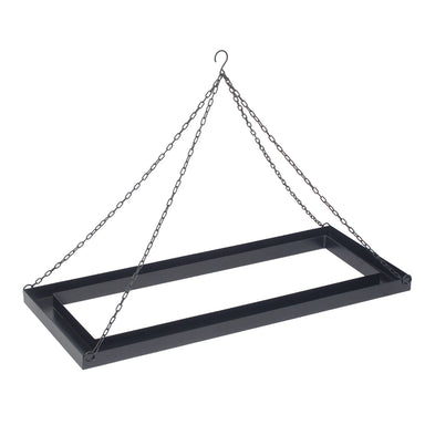 48" Hanging Metal Rectangle Arrangement Hanger - Black