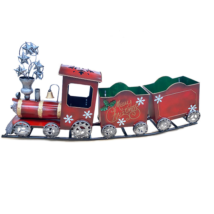 Antique Red Iron Christmas Train