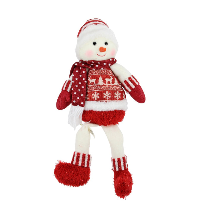 18 in Christmas Tabletop Snowman - Red/White