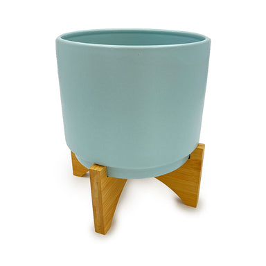 4.25" Light Blue Pot w/Stand