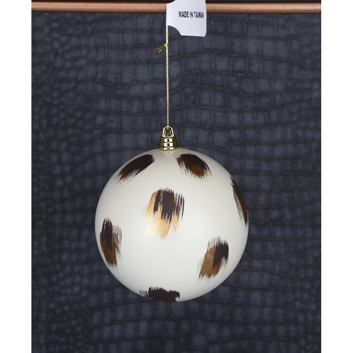 4.7" Splatter Ball Ornament - Natural